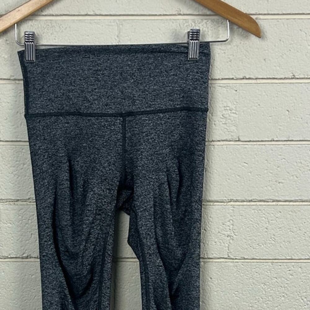 Lululemon Wunder Under Cropped Heathered Black Legging size 4 - Picture 8 of 9